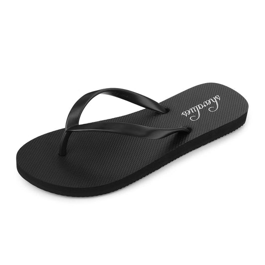 Comwarm Women's Flip Flops Summer Beach Sandals, Soft Foam Thong Women's Sandals, Black