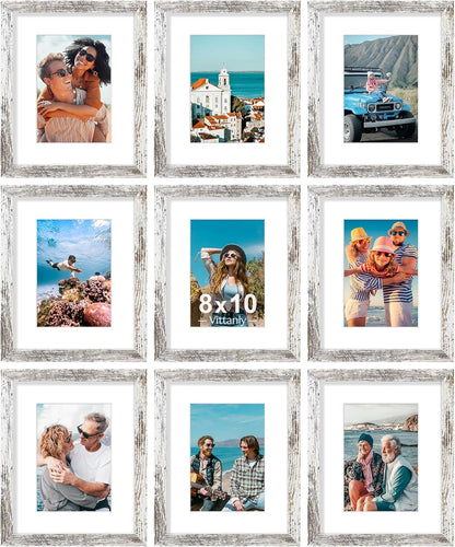 decorUhome 8x10 Black Picture Frame Set of 9