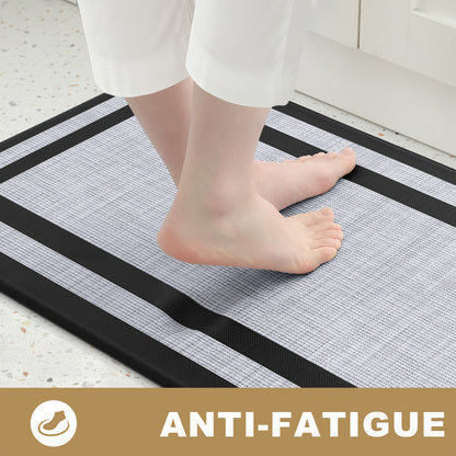 Buganda Kitchen Mats Anti Fatigue, 17.3"x29", Black