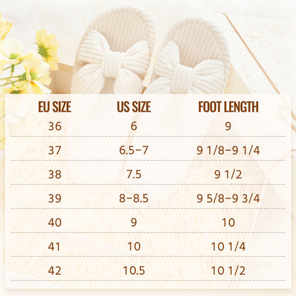 Smile Popcorn Women's Orthotic Arch Support Slippers Soft House Slippers Slides Corduroy Cross Bow House Shoes