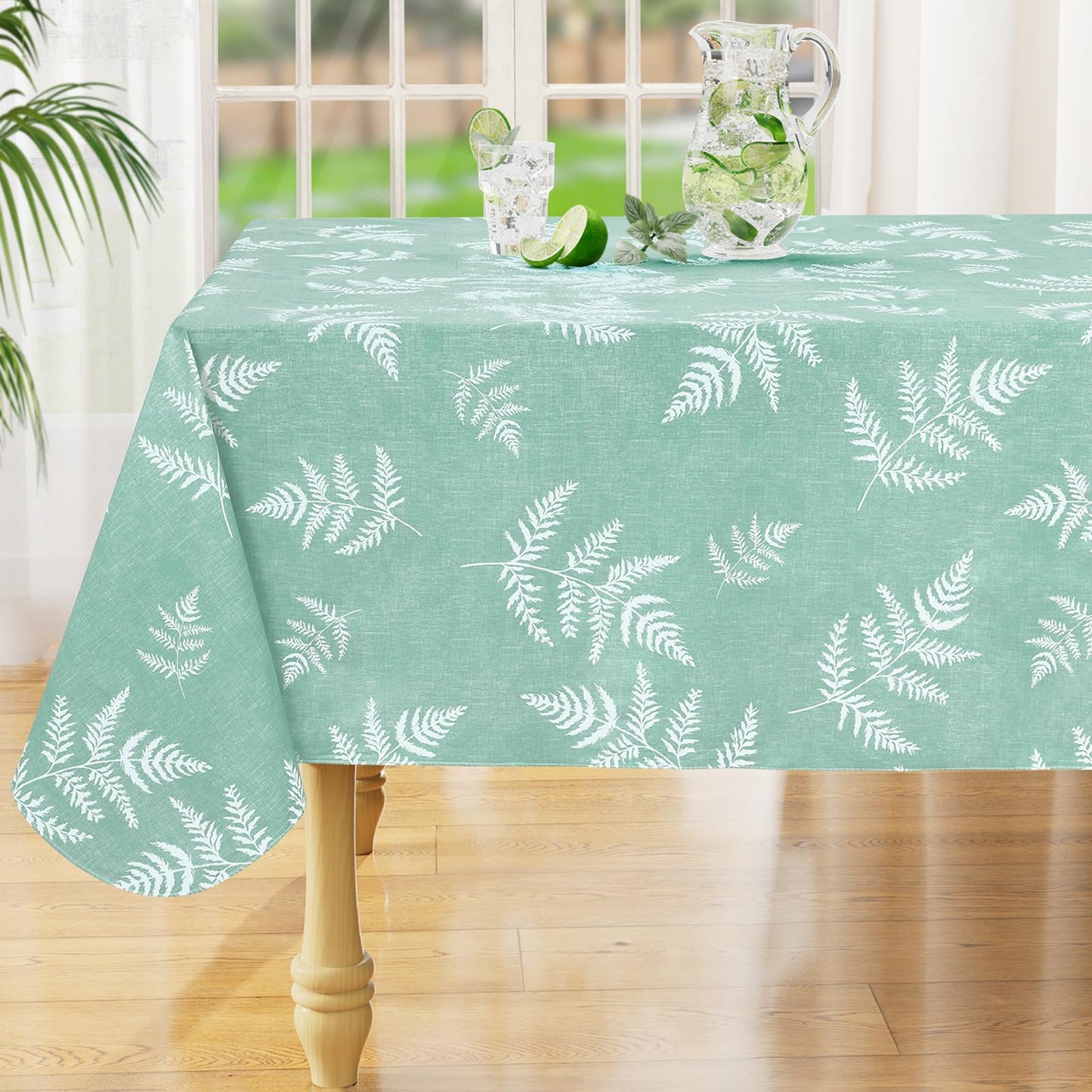 decorUhome Vinyl Tablecloth with Flannel Backing Rectangle