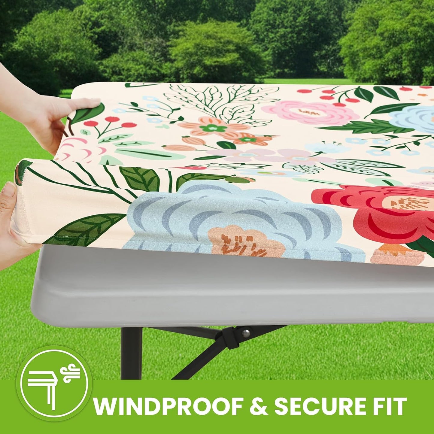 decorUhome Rectangle Spandex Fitted Tablecloth
