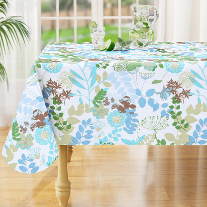 decorUhome Vinyl Tablecloth with Flannel Backing Rectangle
