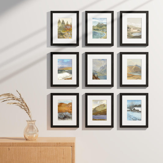 decorUhome 8x10 Black Picture Frame Set of 9