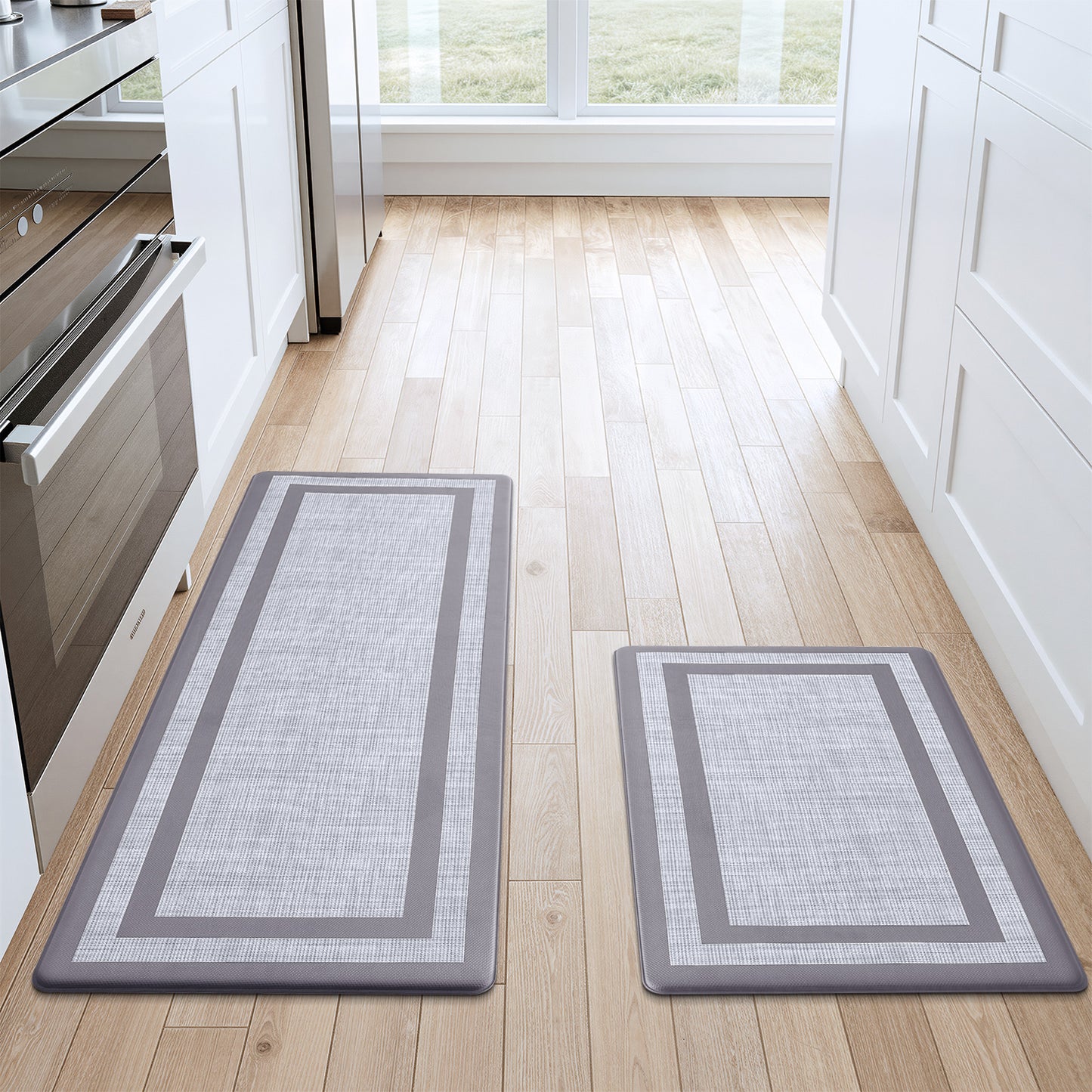 Buganda Kitchen Mats Anti Fatigue, 17.3"x29", Black