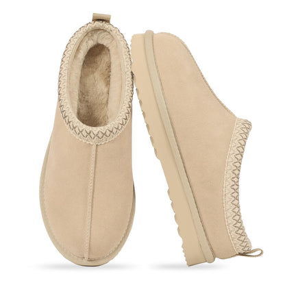 Smile Popcorn Women's Fuzzy Slippers Cozy Suede Slippers Winter House Shoes Indoor Outdoor