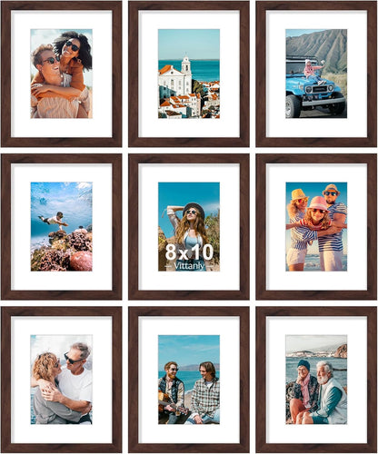 decorUhome 8x10 Black Picture Frame Set of 9