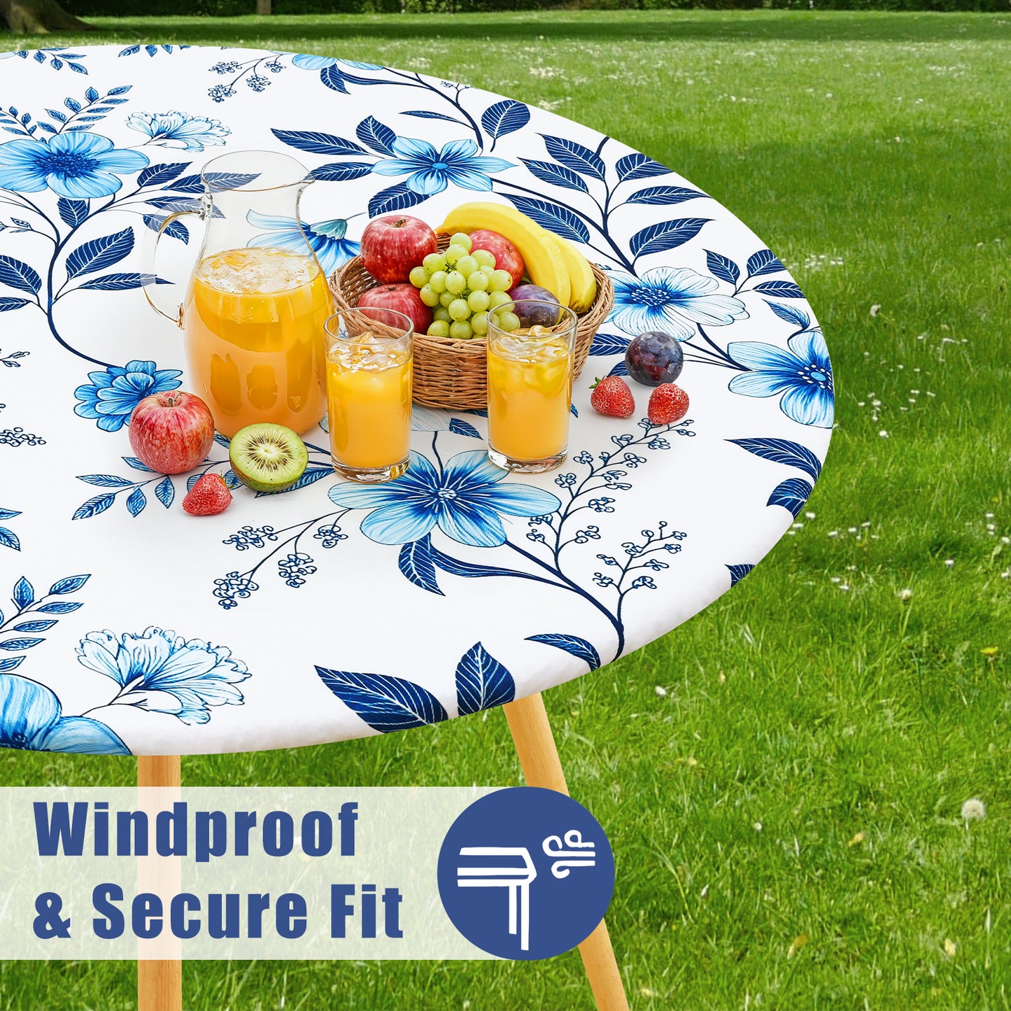decorUhome Round Spandex Fitted Tablecloth