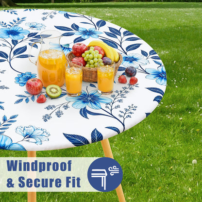 decorUhome Round Spandex Fitted Tablecloth