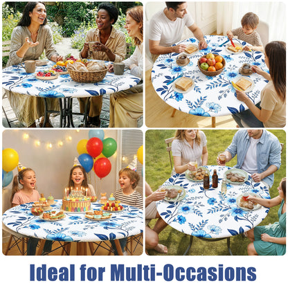 decorUhome Round Spandex Fitted Tablecloth
