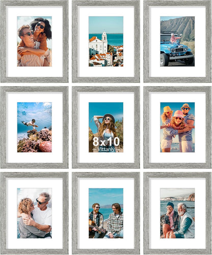 decorUhome 8x10 Black Picture Frame Set of 9