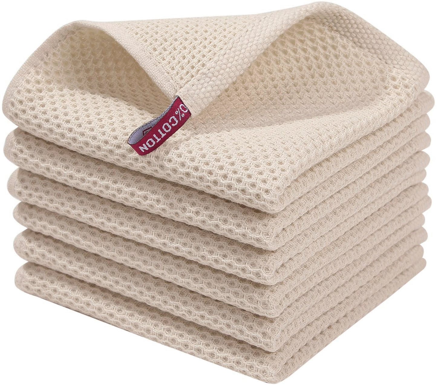 Simmore Cotton Waffle Weave Dish Towels and Dishcloths