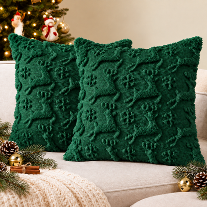 Smile Bee 18x18  Christmas Throw Pillow Covers Set of 2