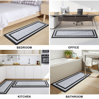 Buganda Kitchen Mats Anti Fatigue, 17.3"x29", Black