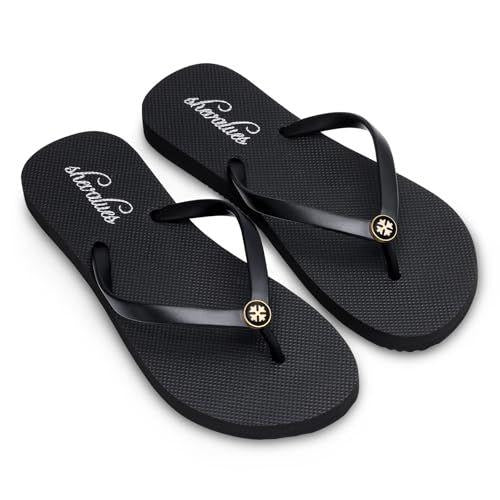 Crestar Women's Flip Flops Comfortable Summer Beach Sandals, Flats Flip Flops for Women Indoor Outdoor