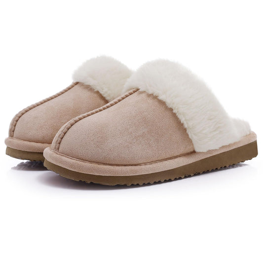 Crestar Women's Fuzzy Slippers with Memory Foam, Winter Warm Slip on House Shoes Indoor and Outdoor,