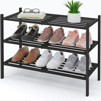 Smiry Stackable Bamboo Shoe Rack