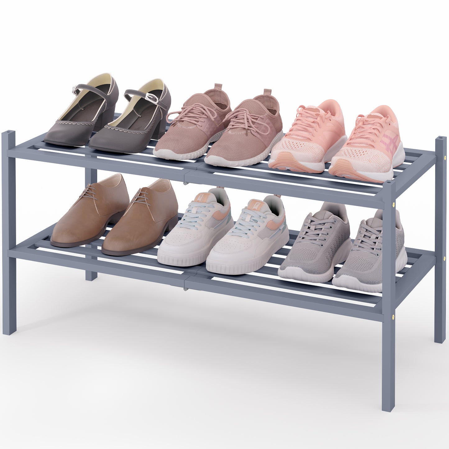 Smiry Stackable Bamboo Shoe Rack