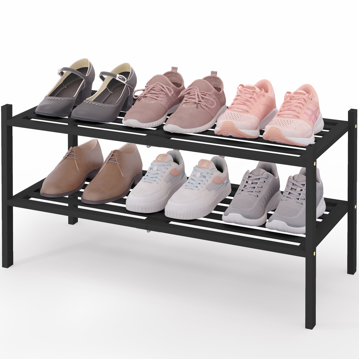 Smiry Stackable Bamboo Shoe Rack
