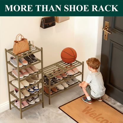 Smiry Stackable Bamboo Shoe Rack