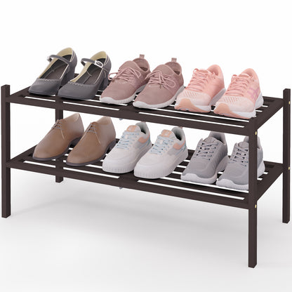 Smiry Stackable Bamboo Shoe Rack