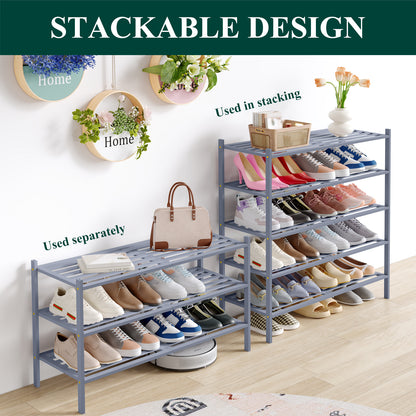 Smiry Stackable Bamboo Shoe Rack