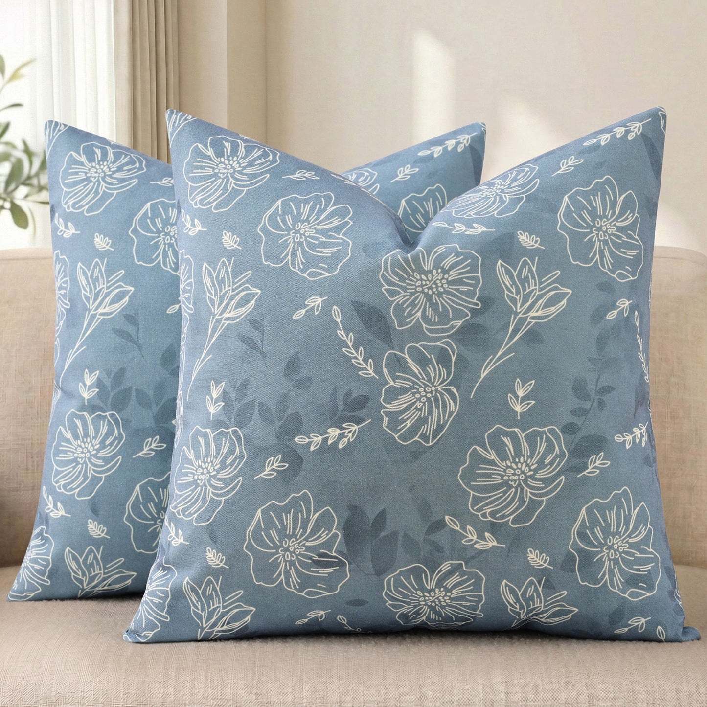 decorUhome Throw Pillow Covers 18x18 inch Decorative Pillow Covers for Couch
