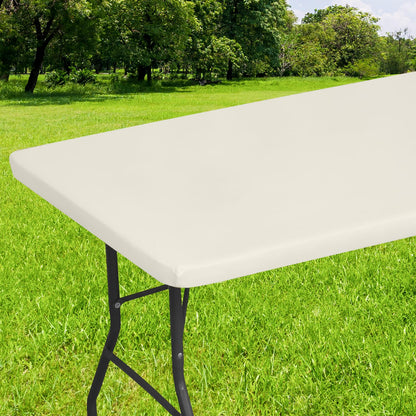 decorUhome Waterproof Vinyl Fitted Table Cloth For Rectangle Tablecloth