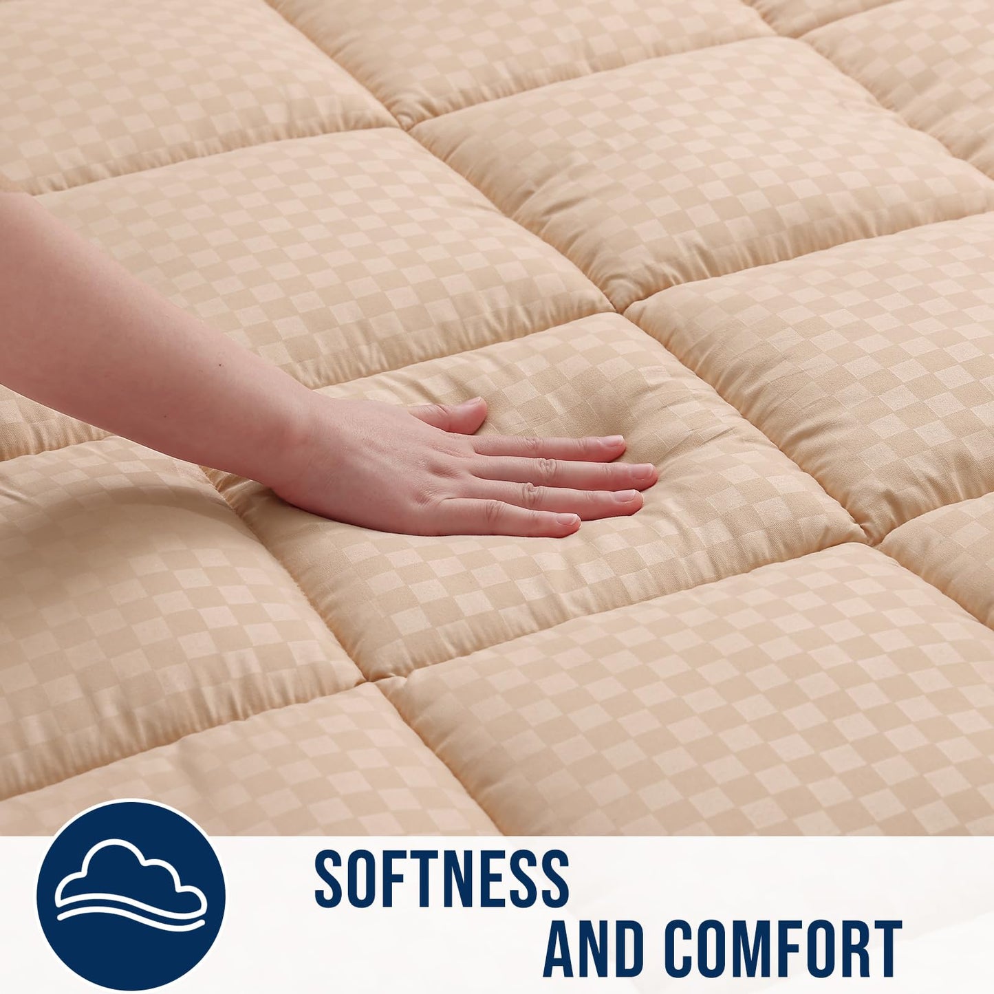 decorUhome Quilted Fitted Queen Mattress Pad