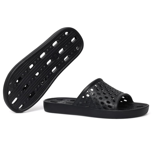 Comwarm Shower Shoes for Women Men, Quick Drying Non-Slip Bath Slide Shower Sandals with Drain Holes