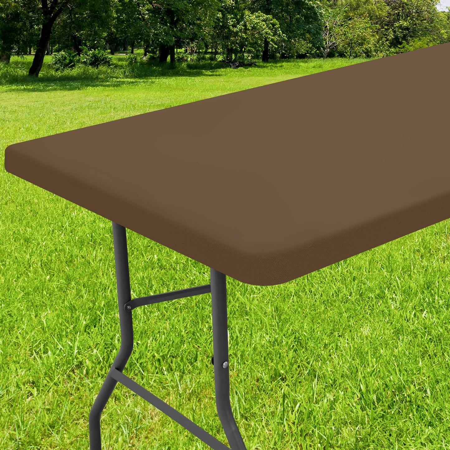 decorUhome Waterproof Vinyl Fitted Table Cloth For Rectangle Tablecloth