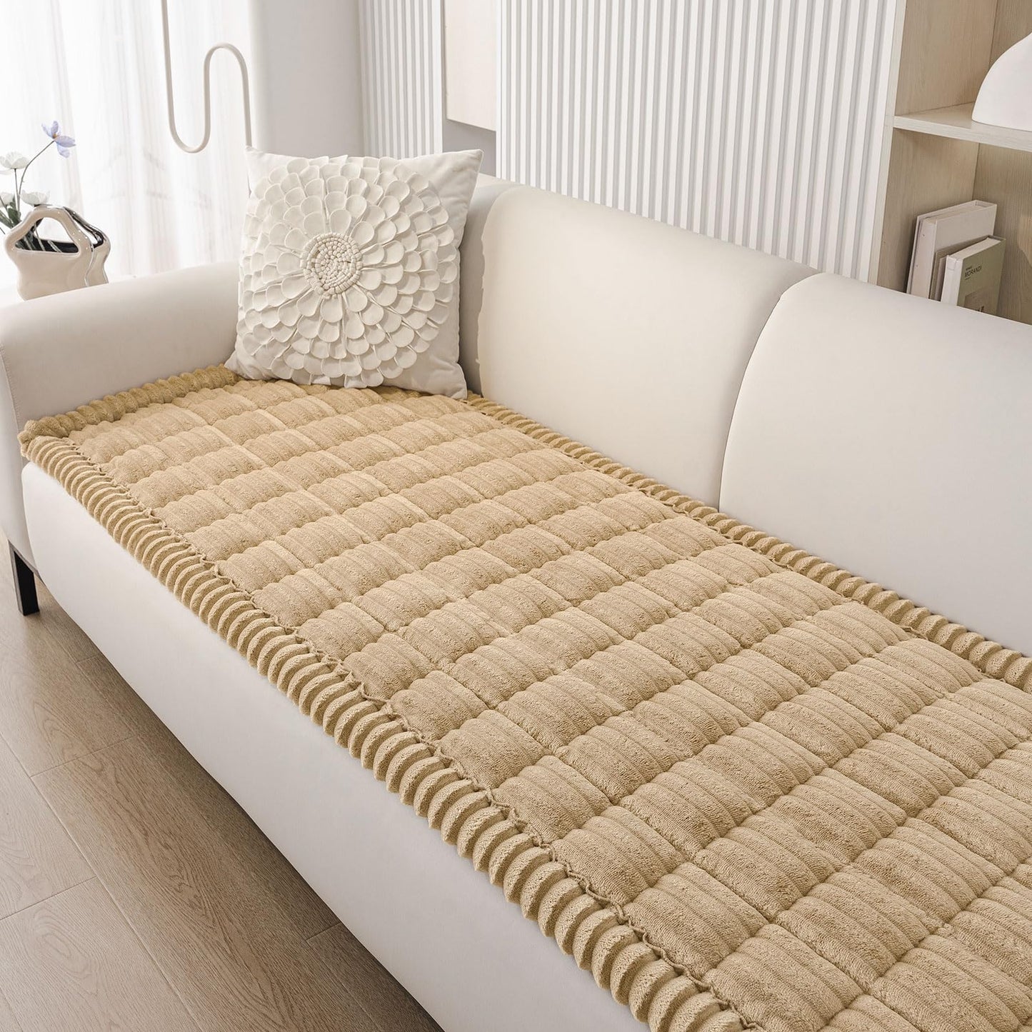 decorUhome Couch Covers for 3 Cushion Couch Sofa