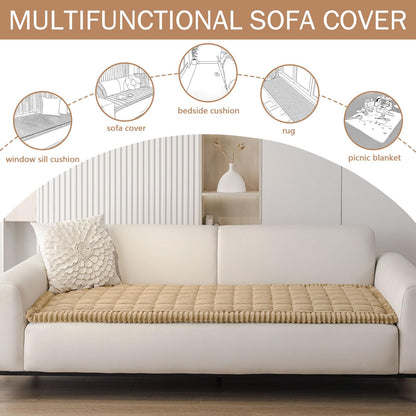 decorUhome Couch Covers for 3 Cushion Couch Sofa