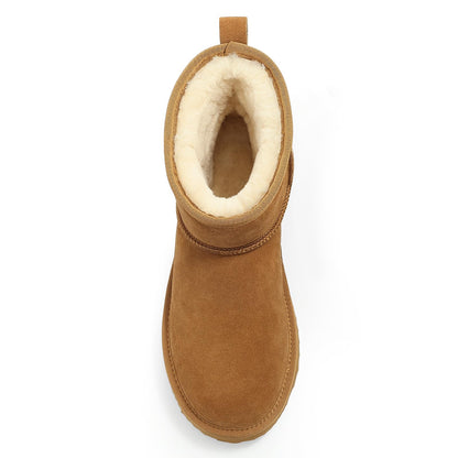 Litfun Suede Boots for Women Winter Ankle Booties Slippers House Shoes