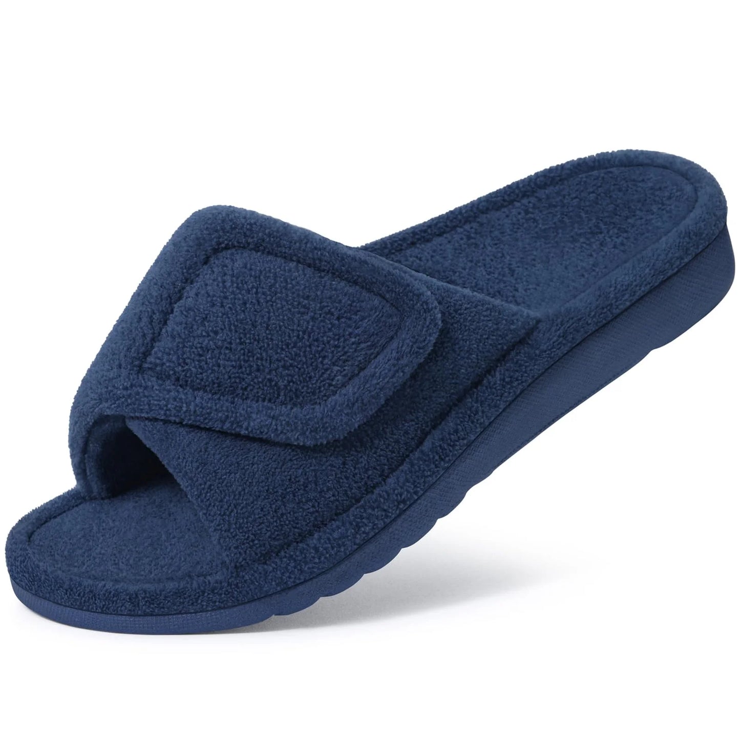 Comwarm Women's Orthotic Arch Support Slippers Fuzzy Adjustable Orthopedic Slippers for Plantar Fasciitis Furry Slide for Ladies