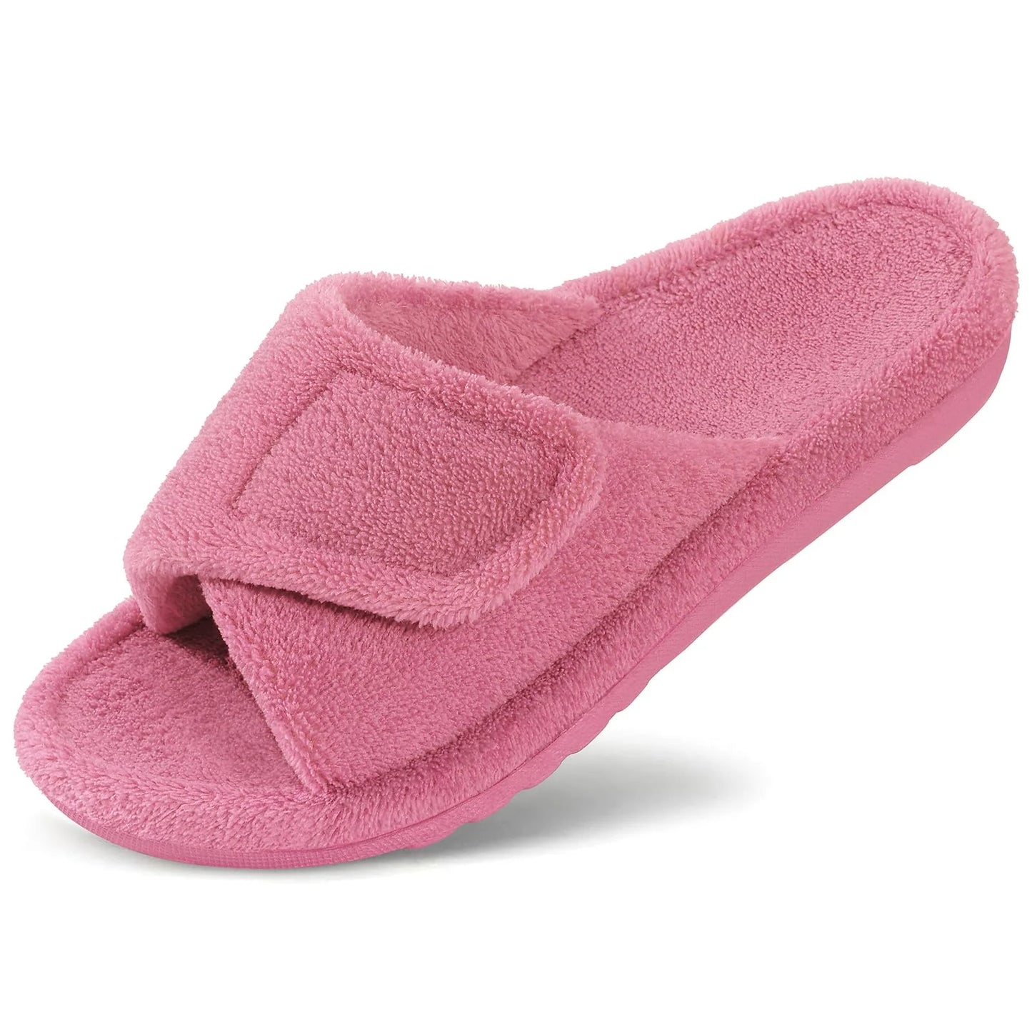 Comwarm Women's Orthotic Arch Support Slippers Fuzzy Adjustable Orthopedic Slippers for Plantar Fasciitis Furry Slide for Ladies