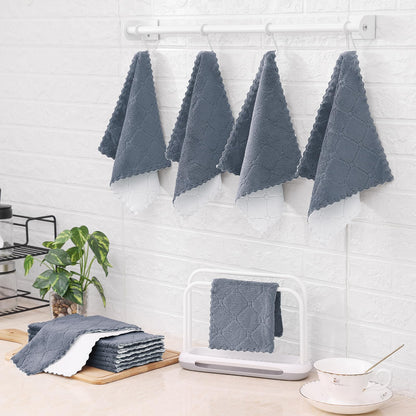 decorUhome 12 Pack Kitchen Dish Towels 10" x 10"