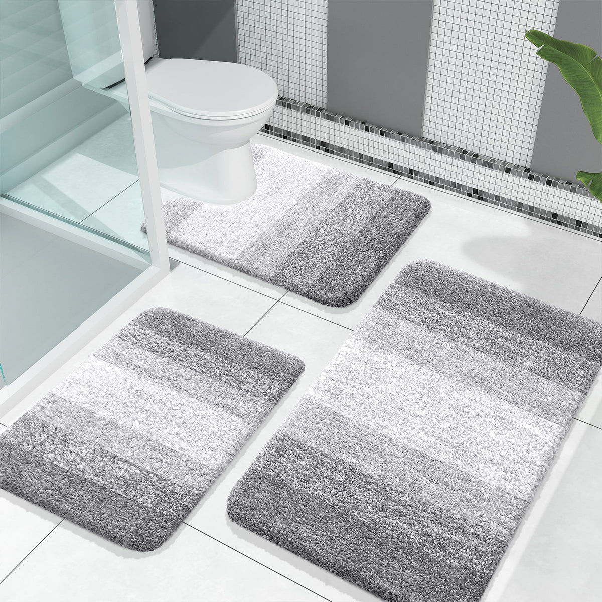 Buganda Bathroom Rugs Sets 3 Pieces