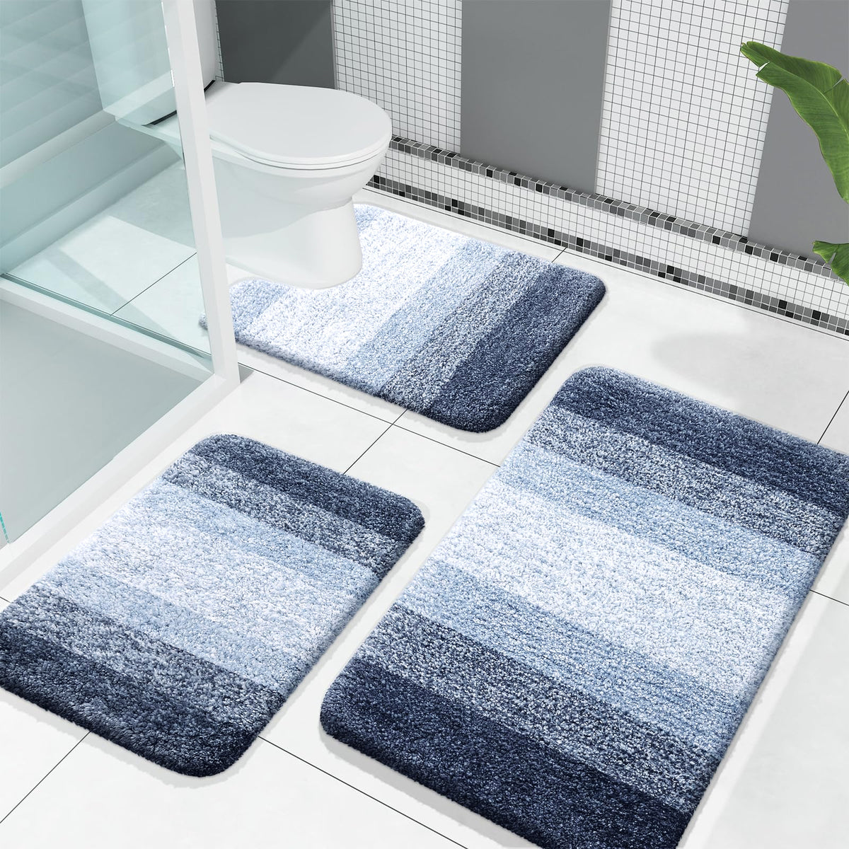 Buganda Bathroom Rugs Sets 3 Pieces