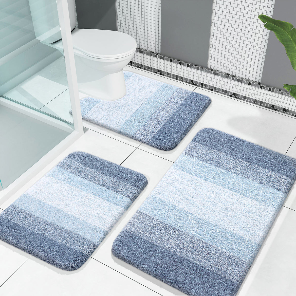 Buganda Bathroom Rugs Sets 3 Pieces