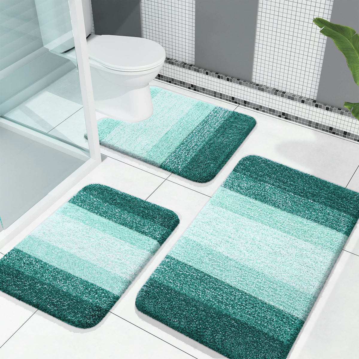 Buganda Bathroom Rugs Sets 3 Pieces