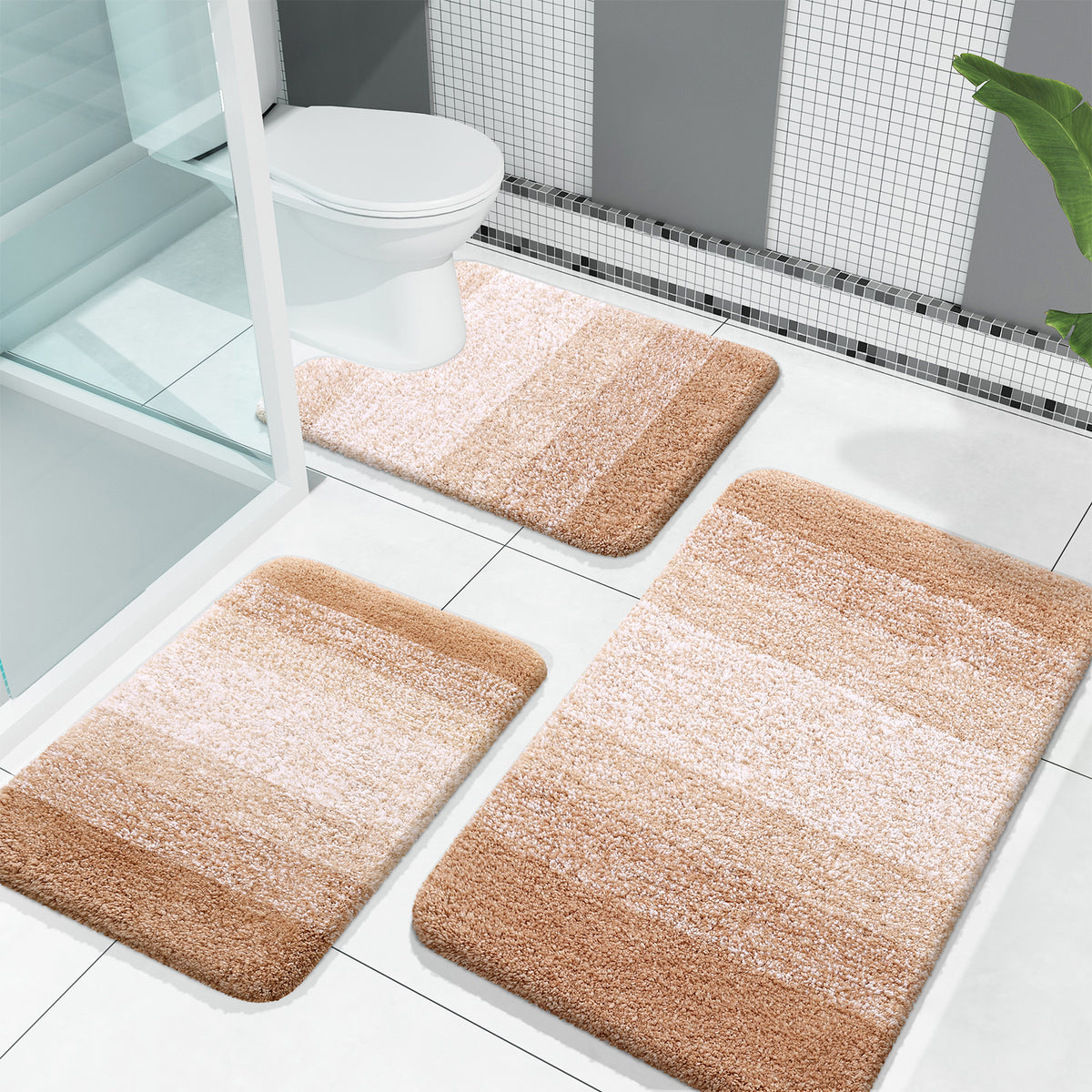 Buganda Bathroom Rugs Sets 3 Pieces