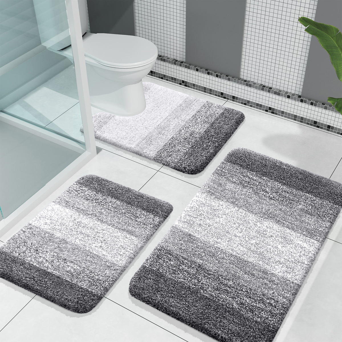 Buganda Bathroom Rugs Sets 3 Pieces