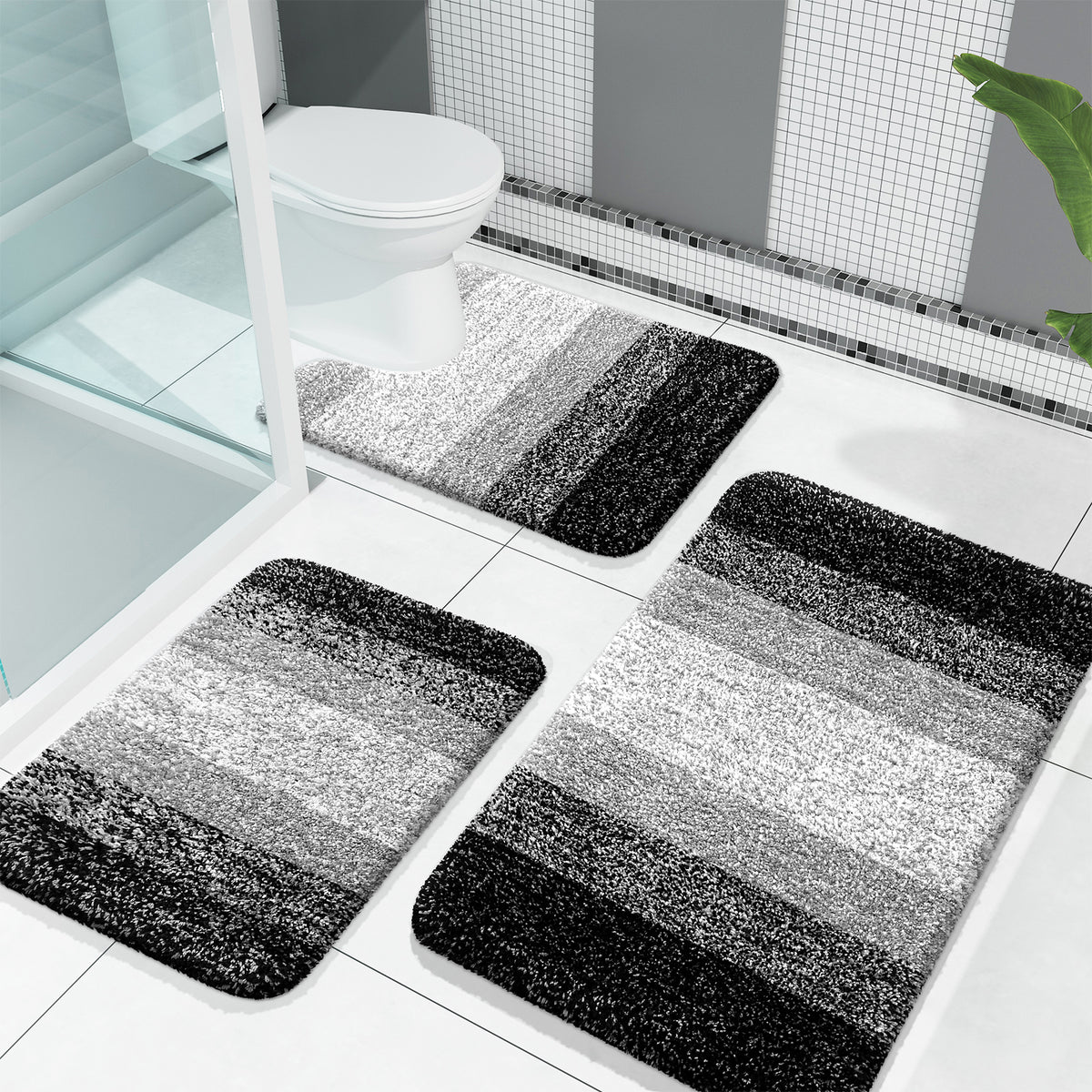 Buganda Bathroom Rugs Sets 3 Pieces