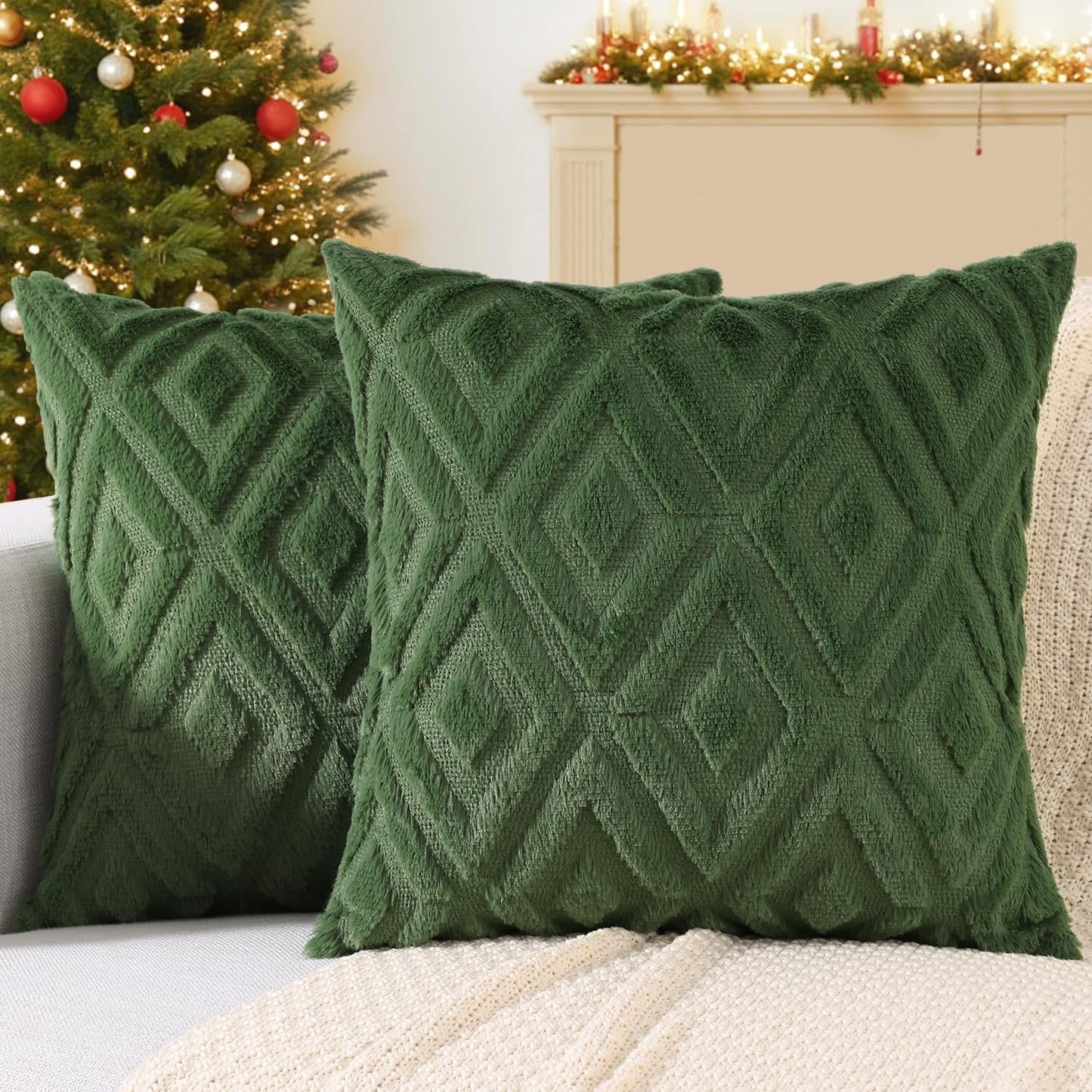 decorUhome Set of 2 Decorative Throw Pillow Covers