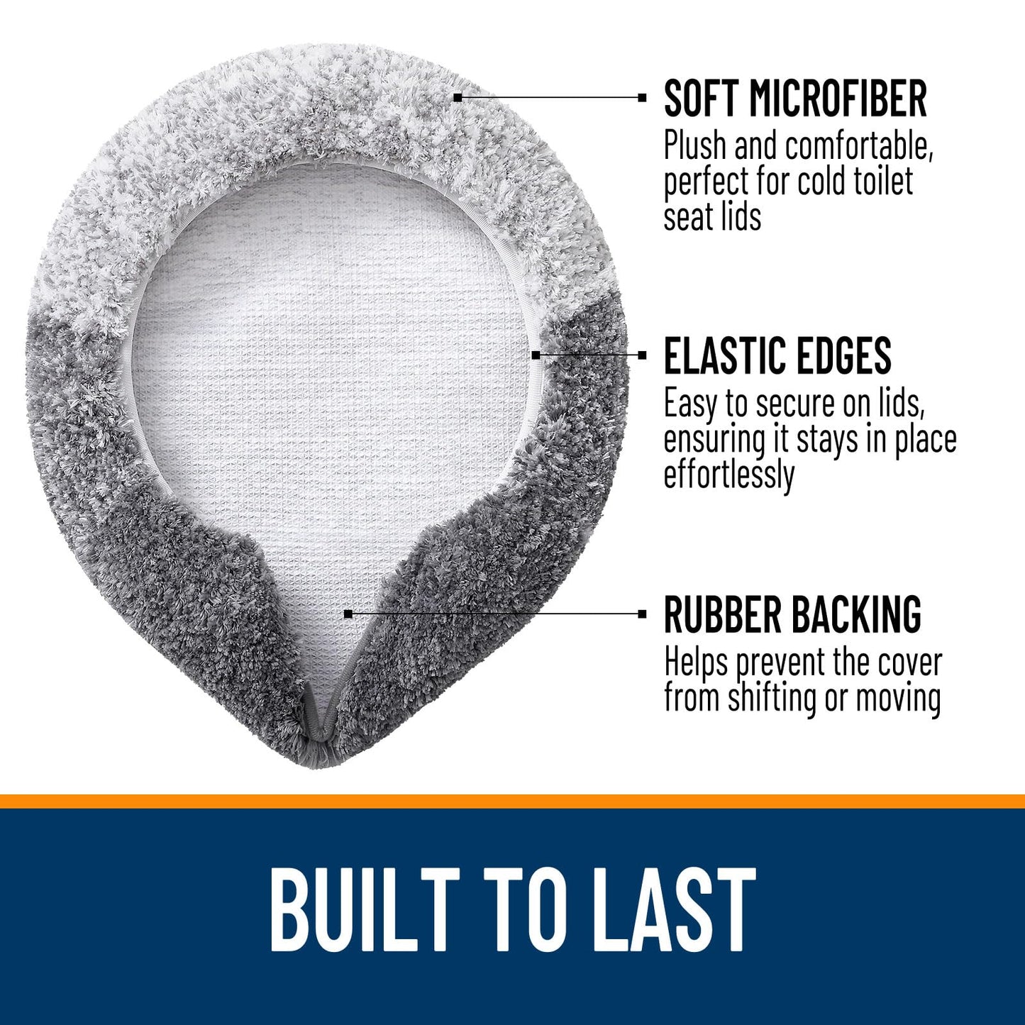 Buganda Soft Microfiber Toilet Lid Cover