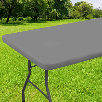 decorUhome Waterproof Vinyl Fitted Table Cloth For Rectangle Tablecloth