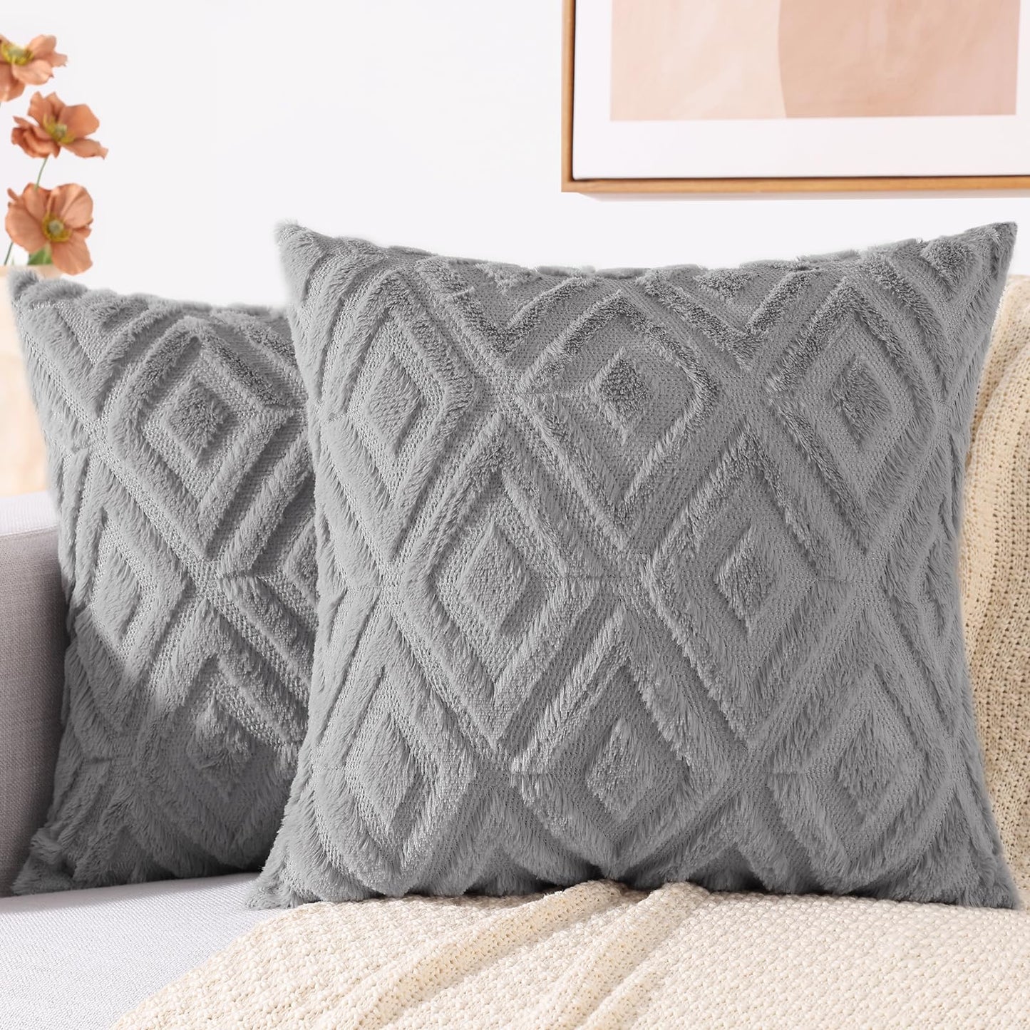 decorUhome Set of 2 Decorative Throw Pillow Covers