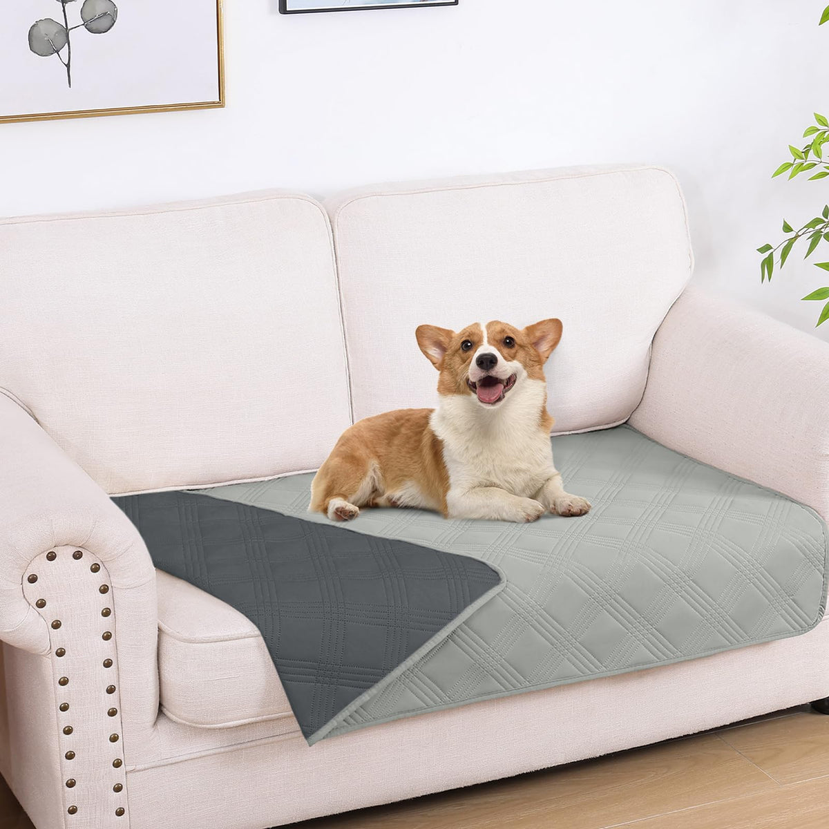 Smile Bee Waterproof Sofa Cover for Dogs Pets