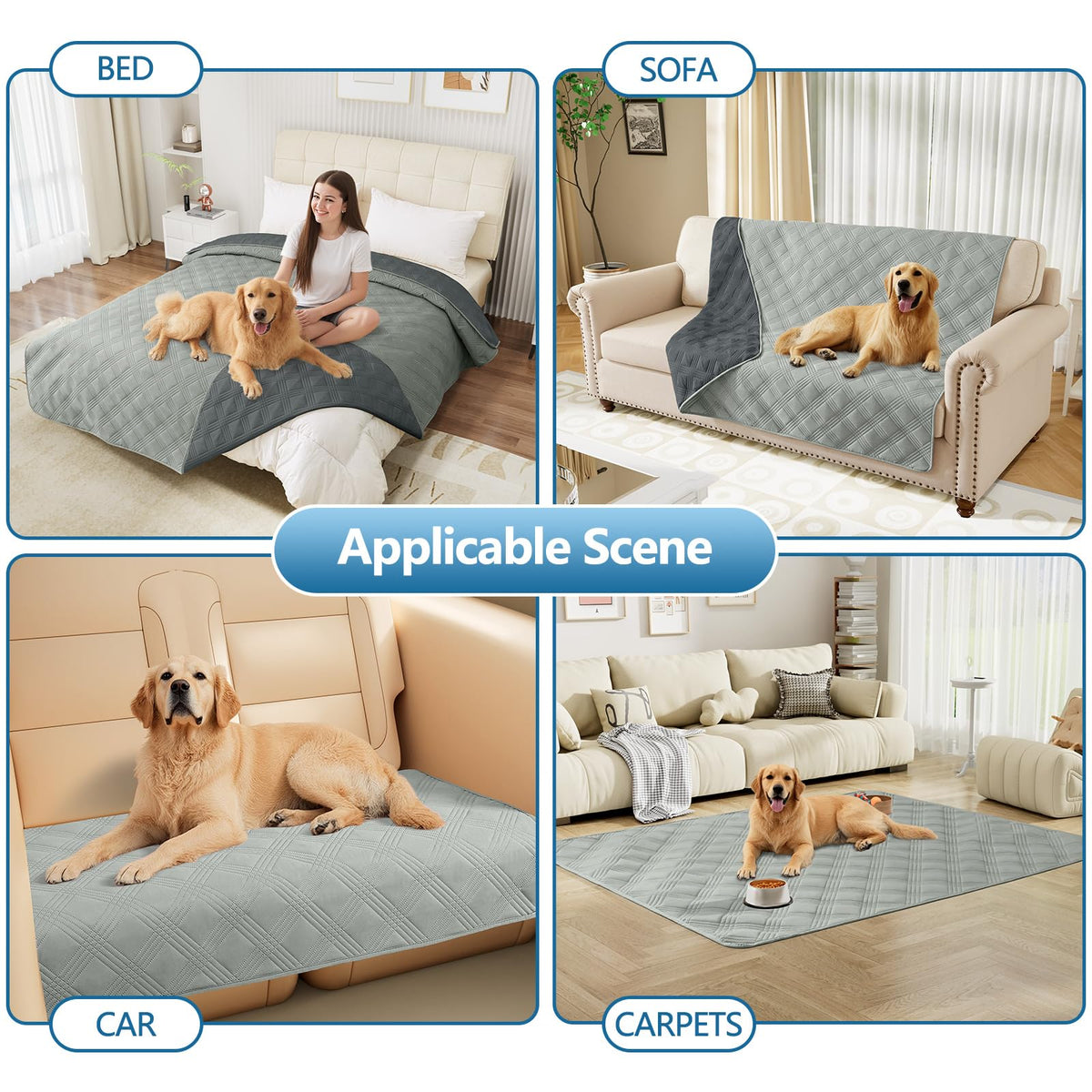 Smile Bee Waterproof Sofa Cover for Dogs Pets
